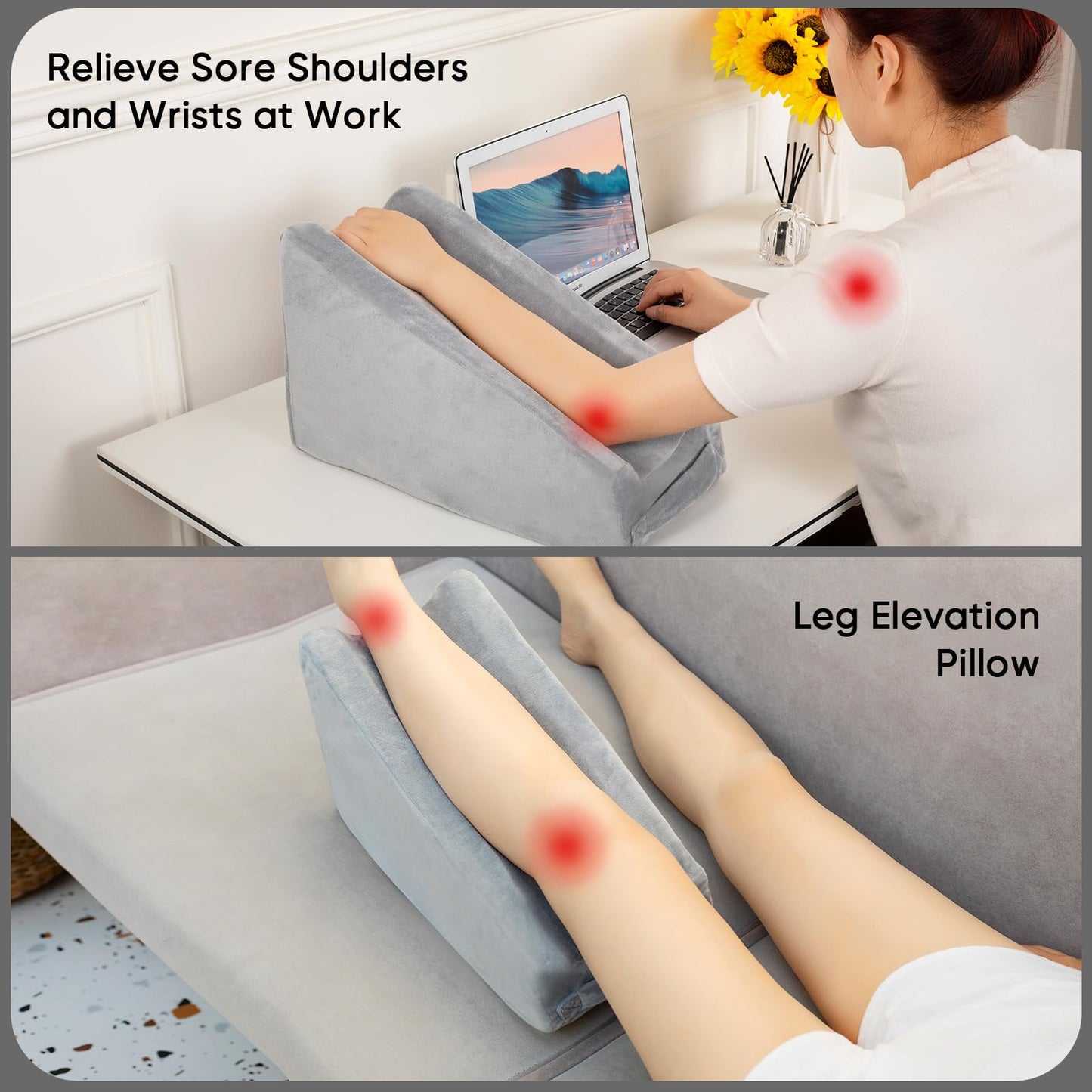 TBXONMOW Arm Elevation Pillow Wedge Arm Pillow for Adult After Post Surgery Rest to Keep Elevated Pillow Arm Pillow for Broken Arm