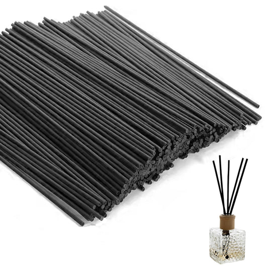 TLIFOS 120 Pcs Reed Diffuser Sticks, 7.87 Inch Black Fibre Diffuser Sticks, Thick Reeds for Diffuser, Essential Oil Diffuser Sticks Refill for Aroma Fragrance Home Office Spa