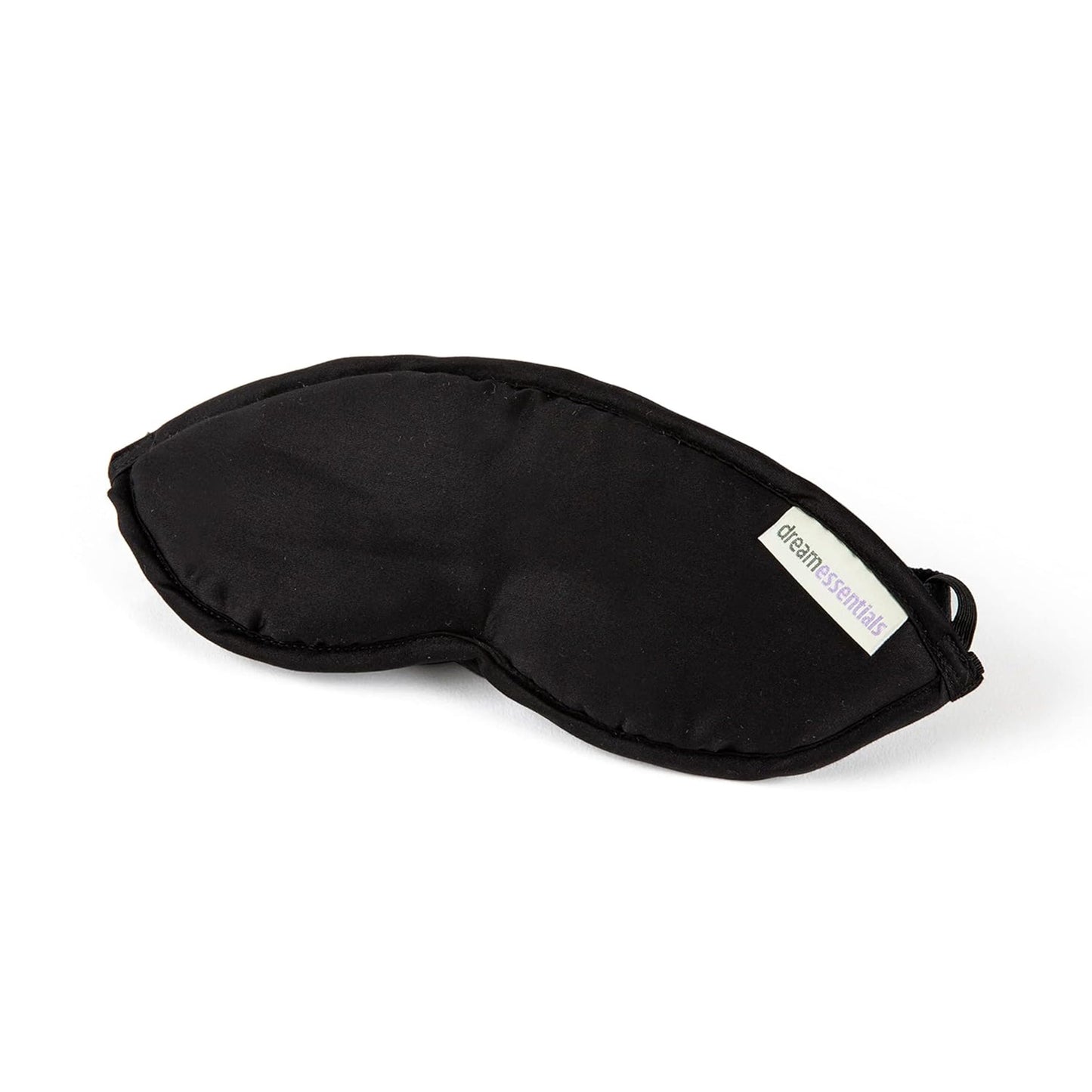 Dream Essentials Natura Organic Cotton Sleep Mask | Midnight Black | Eye Mask for Sleeping, Light Blocking Soft Sleep Eye Cover with Eco Wool Padding | Made in USA Travel Accessories