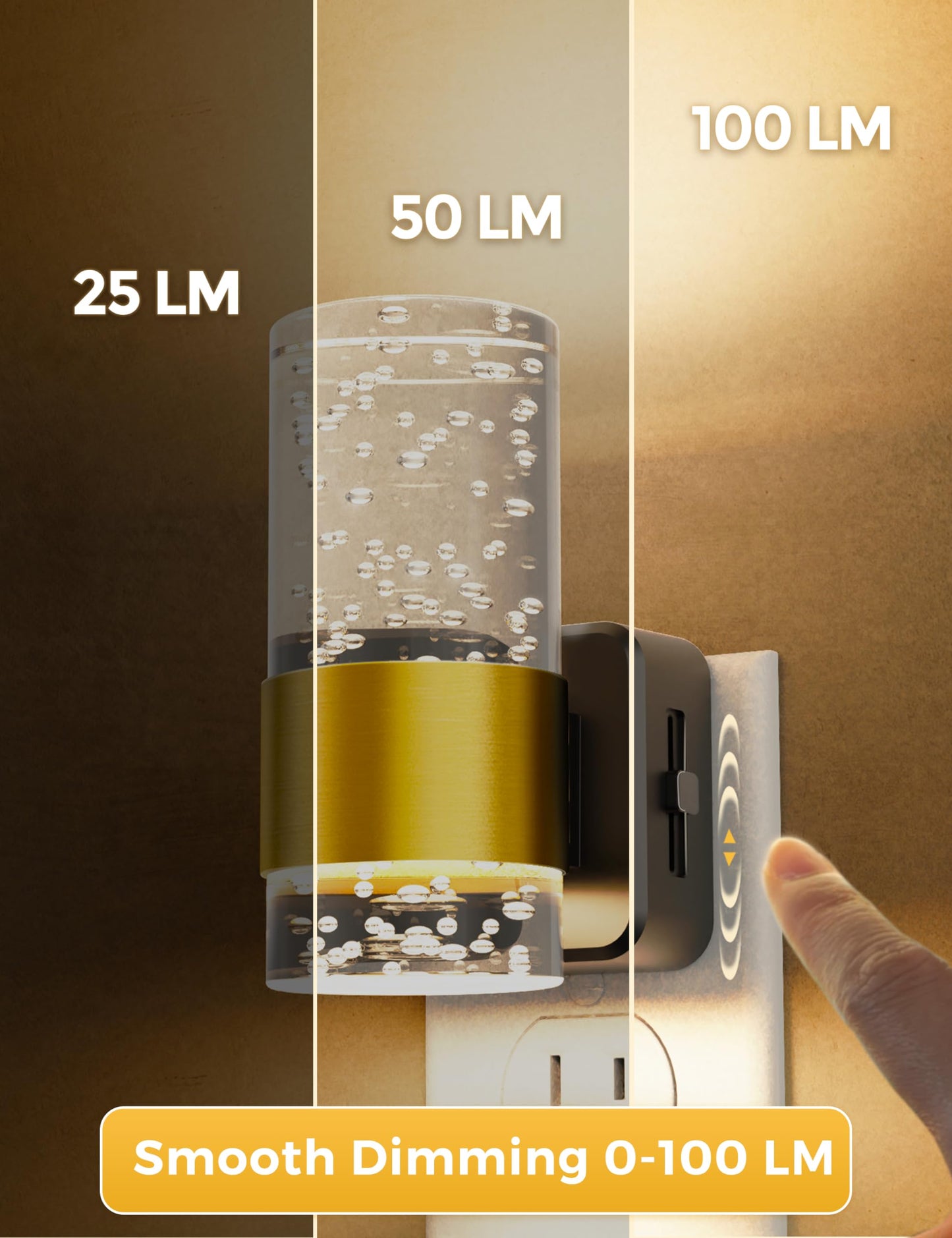L LOHAS LED Night Lights Plug into wall, 2 Pack Soft Light Night Light with Adjustable Brightness, Plug in Night Light with Auto Light Sensor