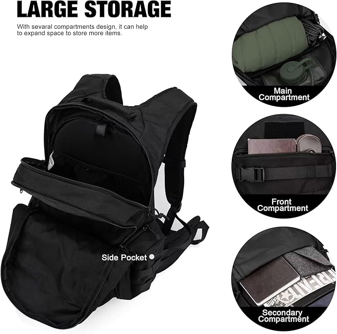 Mardingtop Tactical Molle Backpack for Men- 18L/28L EDC Hiking & Motorcycle Backpack
