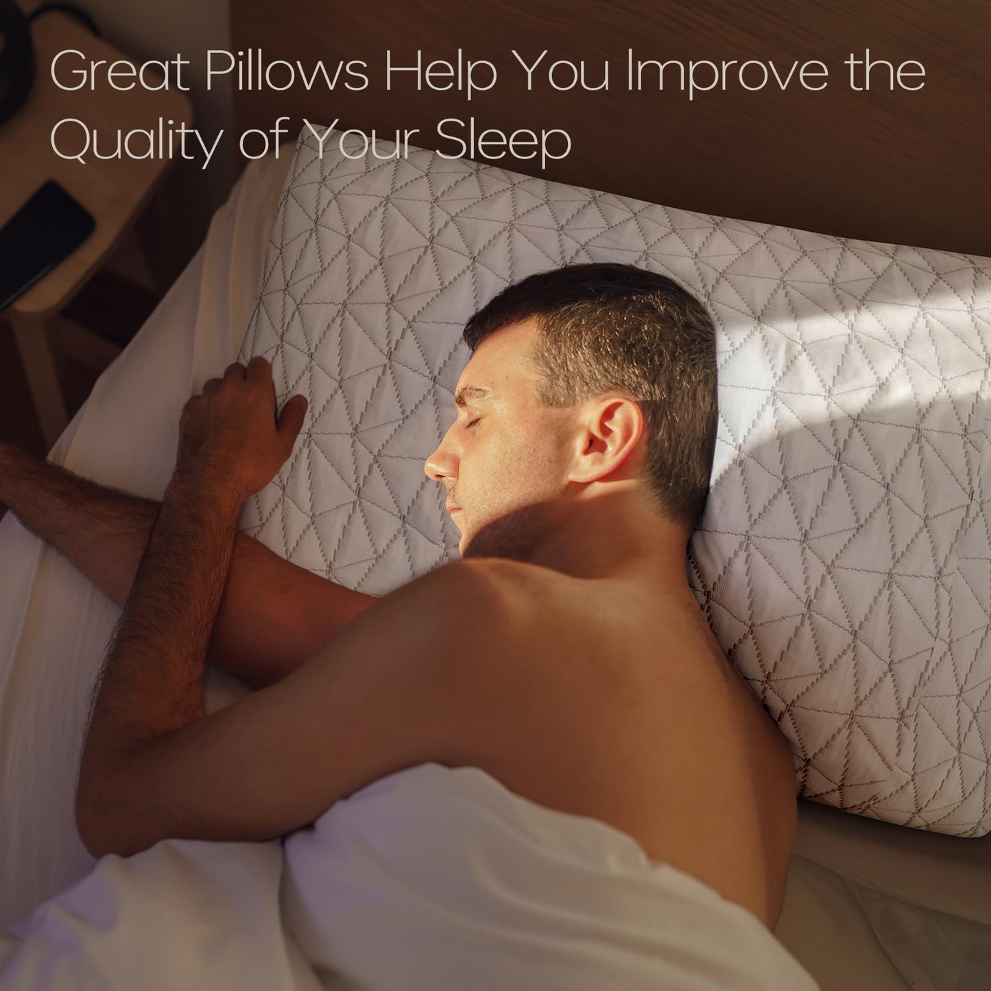 CushyOasis Shredded Memory Foam Pillows, Bed Pillows for Sleeping, Queen Size Pillows, Cooling Pillow, Stomach and Back Sleepers with Removable Washable Pillowcase (Queen*2)