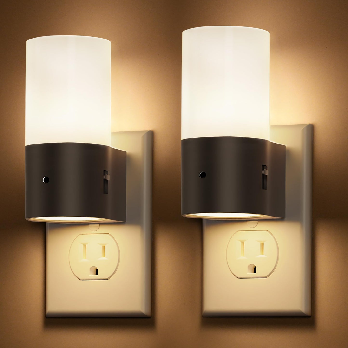 4 Pack Dimmable Night Light, Modern Night Lights Plug into Wall with Dusk to Dawn Sensor