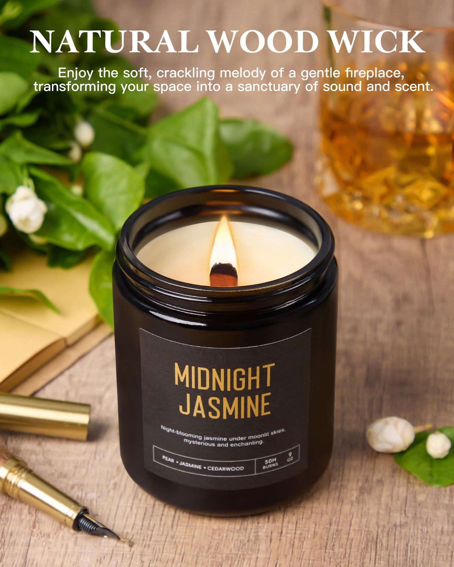 Scented Candles Gift Set, Long Lasting 4 Pack Aromatherapy Candles for Home
