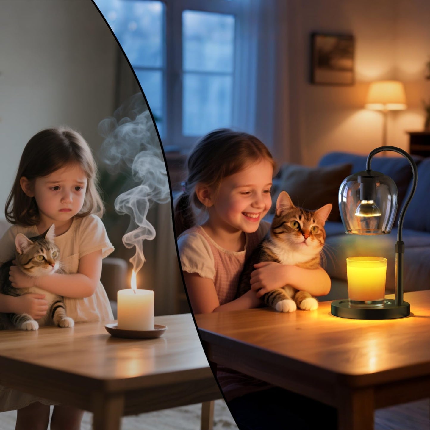 WYghyronic Candle Warmer Lamp with Timer & Dimmable 4-Level Brightness - Adjustable Height,for New Home Bedroom, Gifts for Women