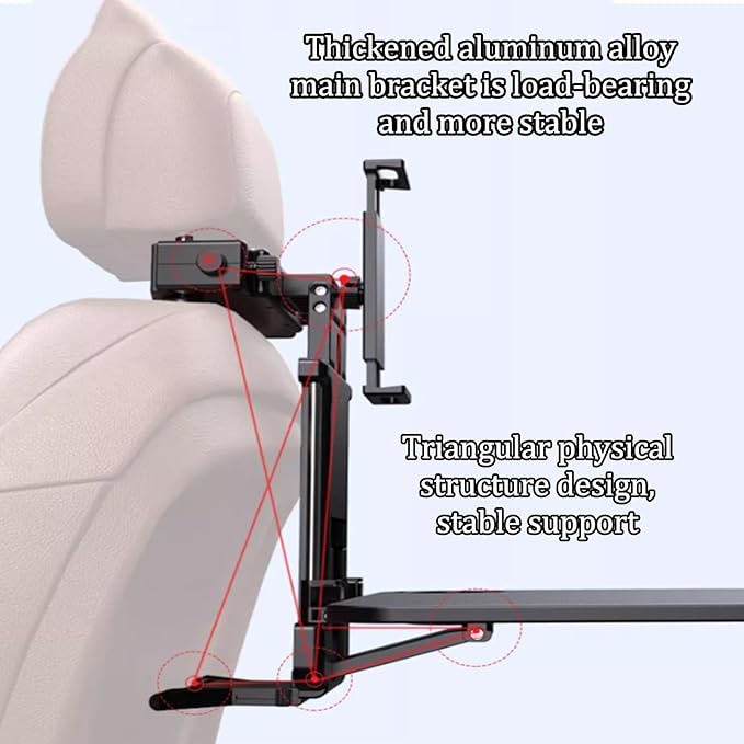 Small Car Travel Table Food Tray Multi Functional Car Backseat Tray Table,folding Car Desk for Laptop Passenger Seat Desk Car Laptop Holder for Working, Writing, Eating.(Wine red)