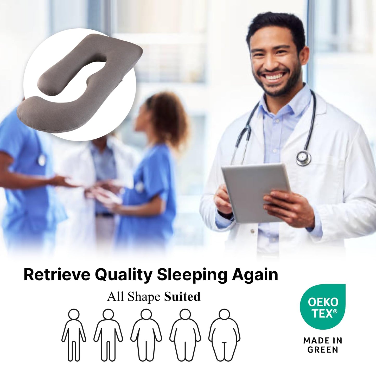 ALLOPERA Pregnancy Pillow, Full Body Maternity Pillow 57 inch, with Removable Washable Cover - Sleep Support for Legs, Back, Neck, Shoulder, HIPS, Belly for Pregnent Women (Cooling Cover)