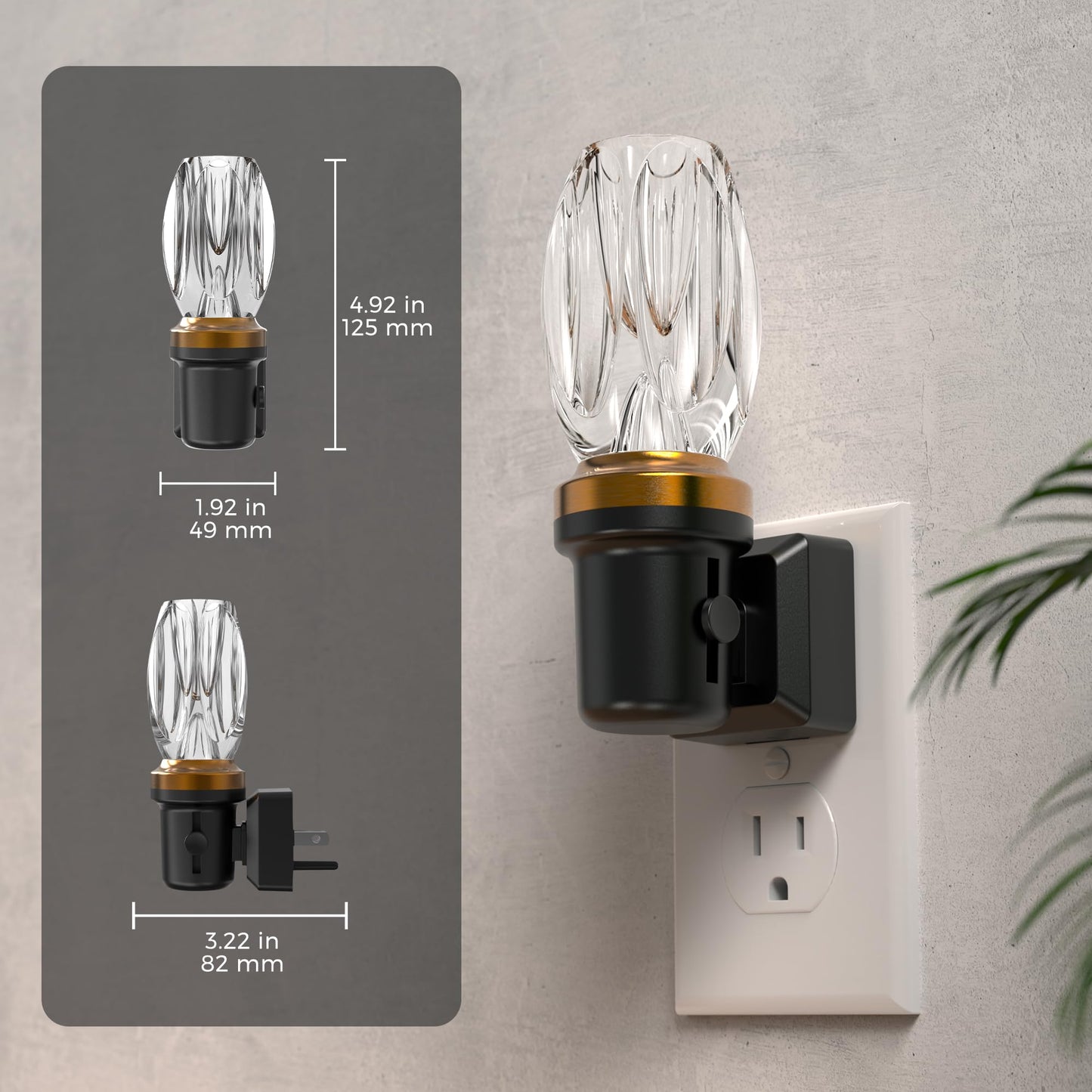 L LOHAS LED Night Lights Plug into Wall, Plug in Night Light with Light Sensor, Elegant Design Night Light for Bedroom Bathroom Hallway, 3 Pack