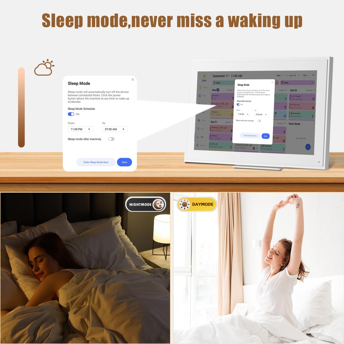 Digital Calendar:15.6-inchWall Planner Electronic Calendar & Chore Chart, Smart Touchscreen Interactive Display for Family Schedules– Wall and Desk Mountable, Great for Organizing Your 2026 Calendar