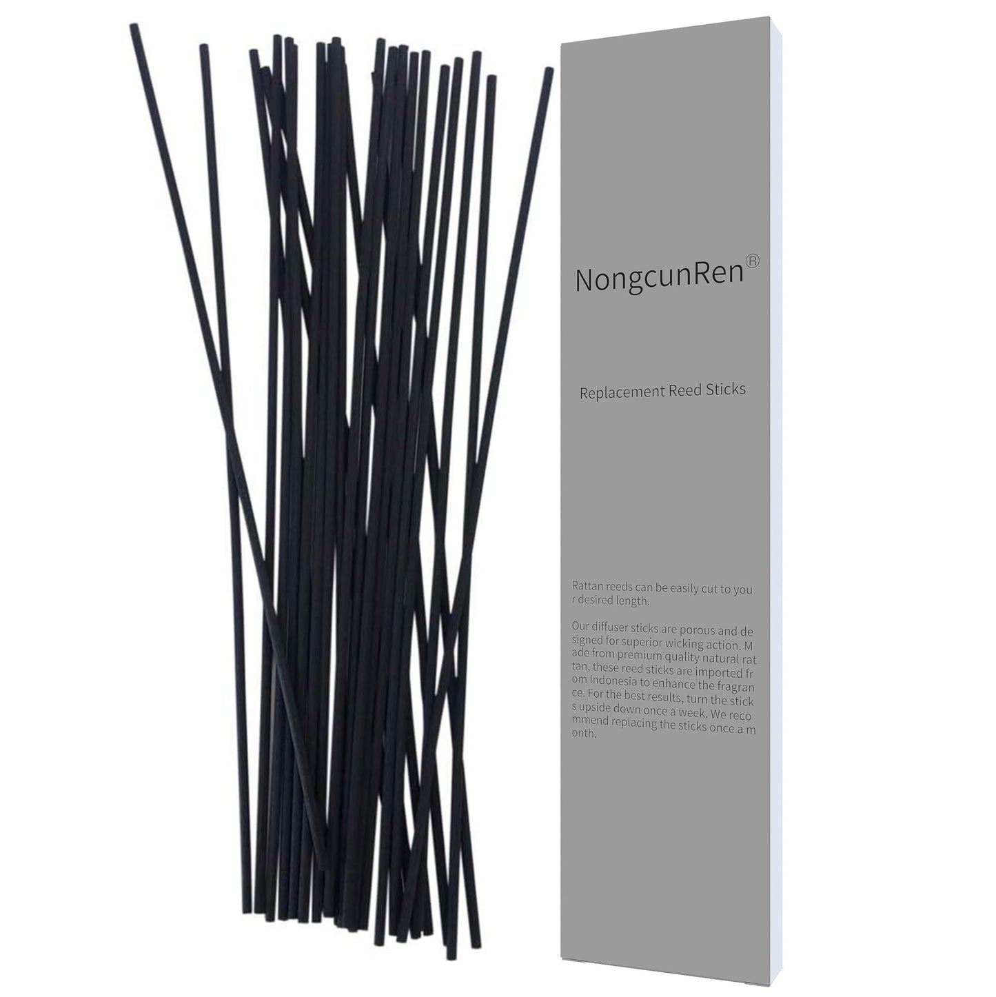 50pcs Black Refill Diffuser Sticks 12 inch x 4 mm Reed Diffuser for Home Fragrance Accessories Diffuser Oil Refill Office Decoration
