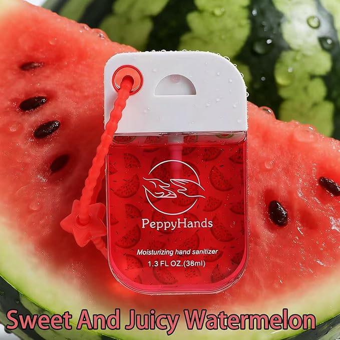 PeppyHands Hand Sanitizer, Hand Sanitizer Spray, Hydrating Spray for Hand, Portable Sanitizer spray Set ﻿for Travel Size, 500-Sprays Each Multi-Flavor (4(Pcs).)