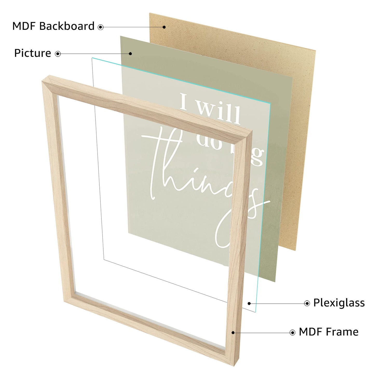 ArtbyHannah 9-Piece Botanical Gallery Wall Art Set, Sage Green Plant Prints with Wood Frames, Neutral Decor for Modern Living Room Bedroom Staircase Nursery