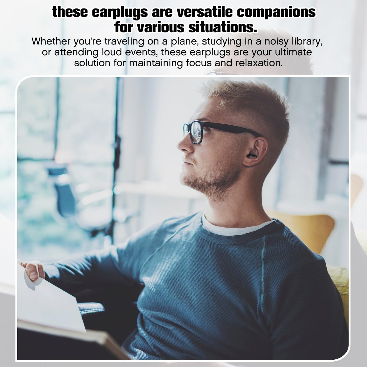 TrelaCo 200 Pairs Silicone Ear Plugs Bulk, Nrr 32db Reusable Waterproof Soft Ear Plugs for Sleeping Noise Music Concerts Hearing Protection Earplugs Swimming Shooting Construction Hunting(Black)