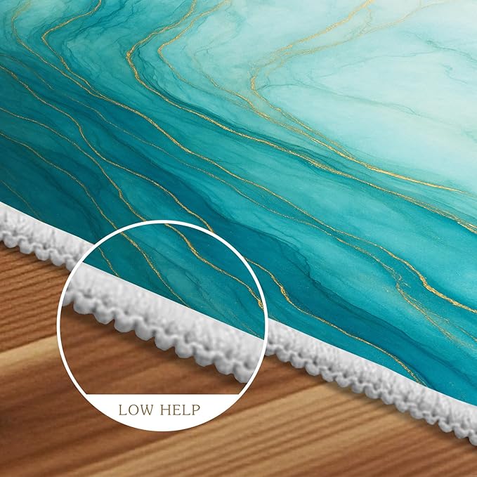 Luxury Marble Rug - 5x7 Area Rugs, Abstract Marble Rug, Abstract Modern Bedroom Rugs, Washable & Non Slip Carpet Home Decor