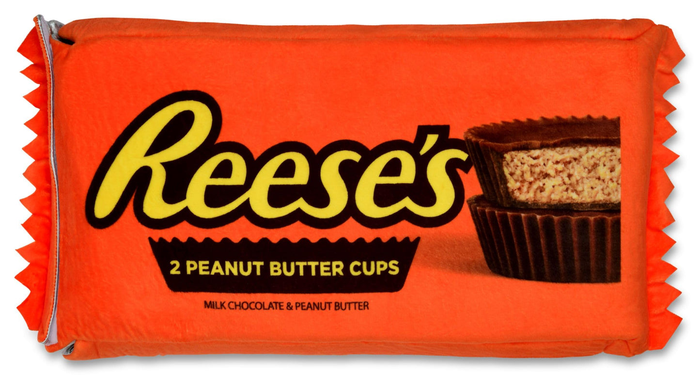 iscream Reese's Peanut Butter Cups Package 19" x 8.5" Pillow Set with Two Plushie Cups