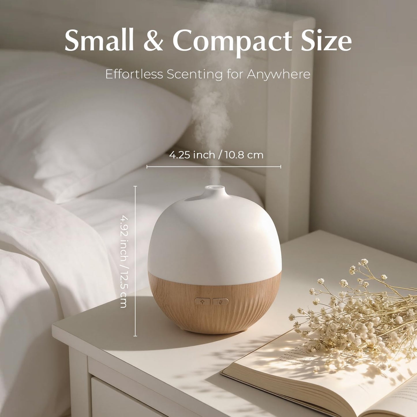 ARVIDSSON Essential Oil Diffuser 2 Pack, 100ml Aromatherapy Diffuser with Mood Light, Ultrasonic Oil Diffusers for Home, Small Diffuser for Essential Oils, Gift for Women
