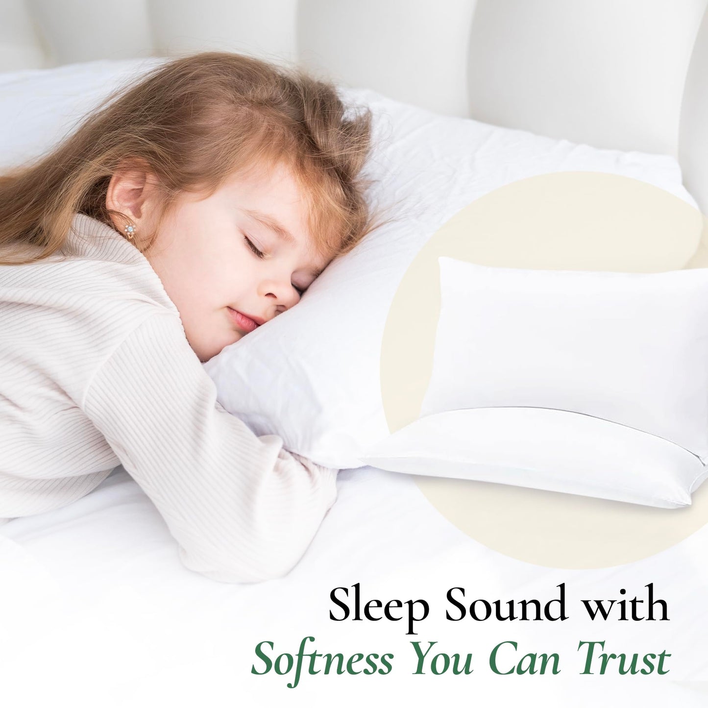 Fern and Willow Queen Size Bed Pillows - Set of 2, 28"x20" - Luxurious Ultra-Soft Cooling Pillow - Hotel Quality, Down Alternative Fill - Ideal for Side, Back & Stomach Sleepers