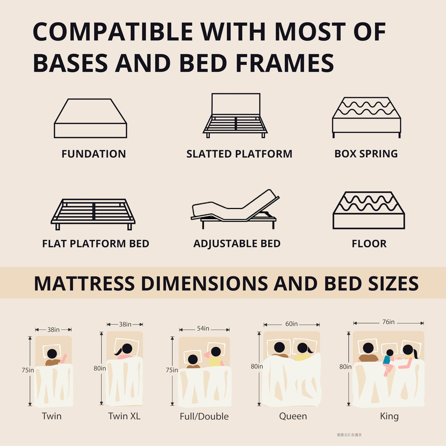 MLILY EGOHOME 12 Inch King Memory Foam Mattress for Back Pain, Cooling Copper Gel Bed in a Box, Foam Made in USA, CertiPUR-US Certified, Therapeutic Medium Firm, 76x80x12 Black