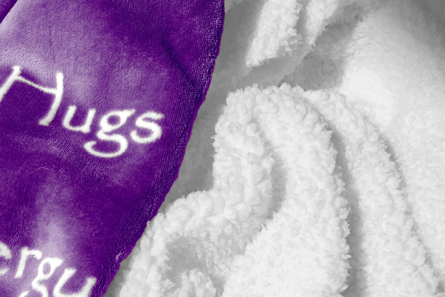 WOLF CREEK BLANKET - Compassion Blanket (Brand)- Strength Courage Super Soft Warm Hugs, Get Well Gift Blanket Plush Healing Thoughts Positive Energy Love & Hope (Purple, 50 x 65 Sherpa)