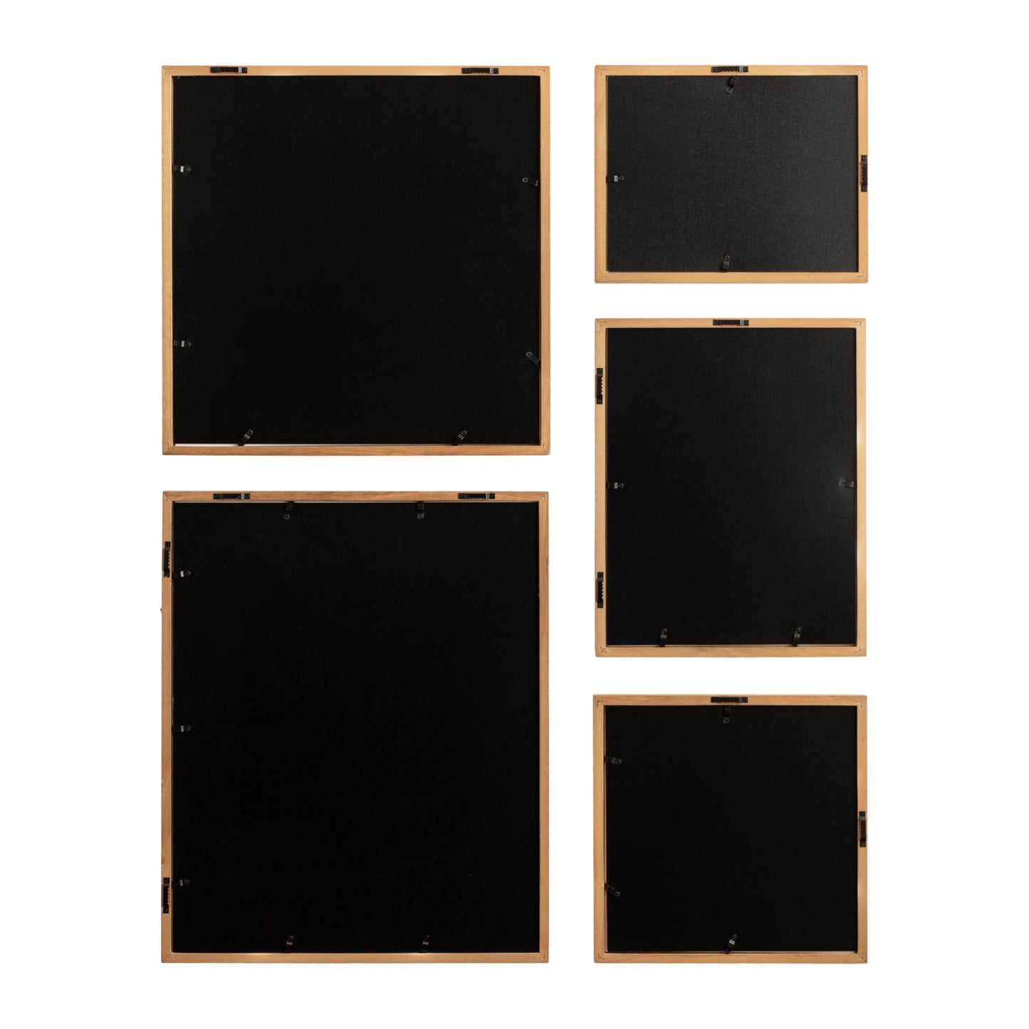 Kate and Laurel Gallery Contemporary Rectangle Picture Frame Set of 5, Varying Sizes, Rustic Brown, Modern Five-Piece Photo Frames for Gallery Wall Set in Living Room Wall Decor