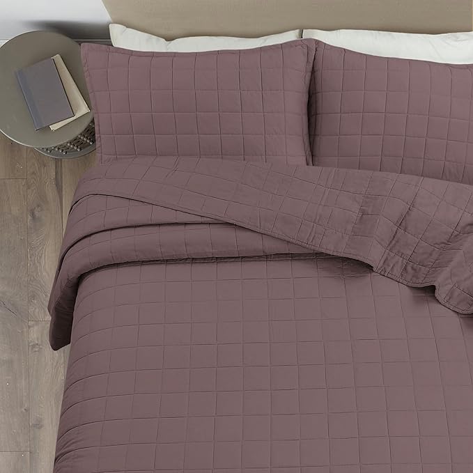 100% Cotton Quilt Sets Cal King Size - Soft Lightweight Quilt Bedding Set for Bedroom Decor-Bedspread in Geometric Pattern with 2 Pillow Shams for All Season, 110x120 inches