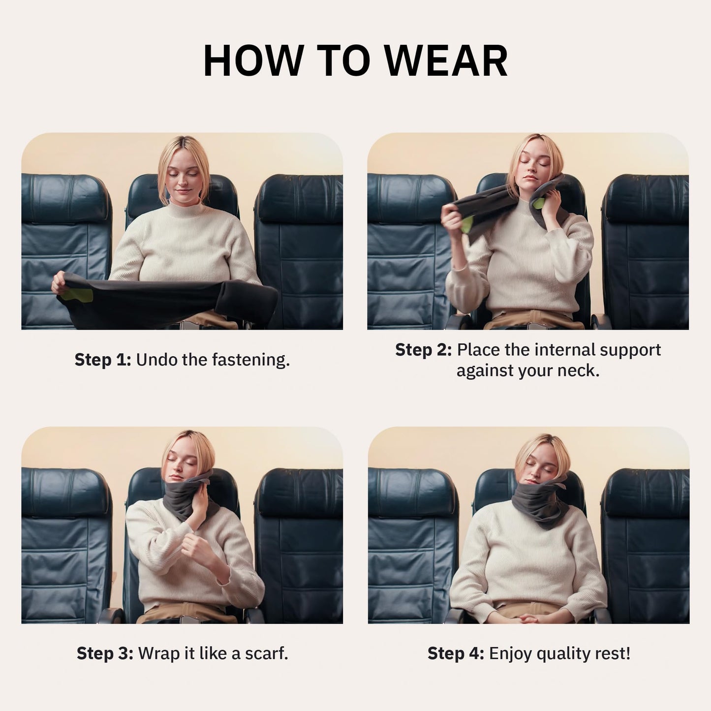Trtl Pillow - Scientifically Proven, Super Soft Neck Support Travel Pillow for Airplanes - Lightweight and Machine Washable - Ergonomic Design for Traveling on Flights, Cars, and Trains - Black