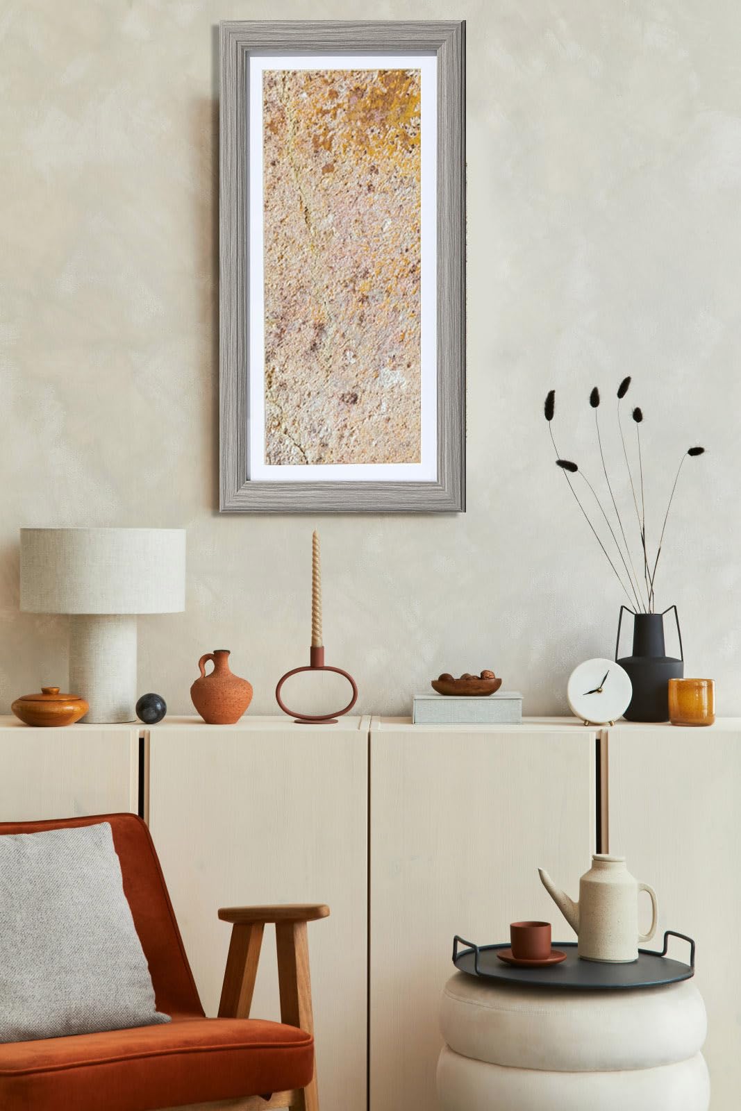 KTKDE 11x13 Picture Frame,Display Pictures 8x10 with Mat or 11x13 Without, Tempered Glass,13 by 11 Gray Wooden Frame Wall Gallery Poster Frame best gift