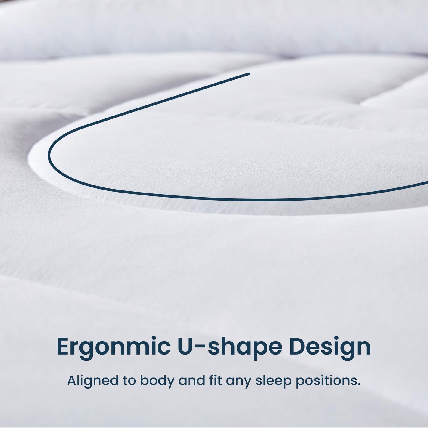 SLEEP ZONE Comforter Duvet Insert, King Size Quilted Reversible Comforters, Soft All Season Duvet, Down Alternative Breathable Bedding with 8 tabs, 2 Sides White 102 x 88 Inches