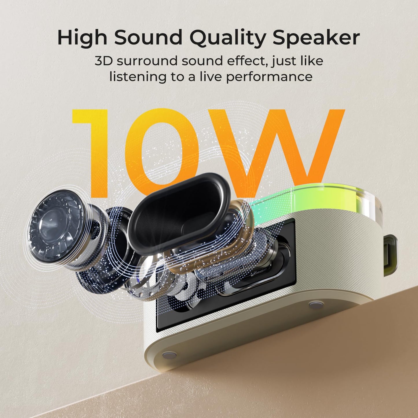 White Noise Sound Machine for Sleep with 256 Mixable Sounds & Bluetooth Speaker,3-in-1 Portable Sound Machine, 9 Color Adjustable Night Light, Automatic Timing & Rechargeable Battery for Adults Kids