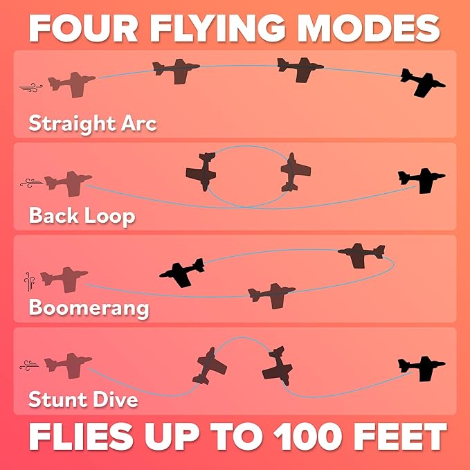 Toy Airplane For Kids - Boo Basket Stuffers for Kids - Durable EVA Foam Plane - Air plane Toy Stocking Stuffers - Small Gifts For Boys & Girls 2025 Foam Glider Plane - Fun Kid Glider Airplanes Toys