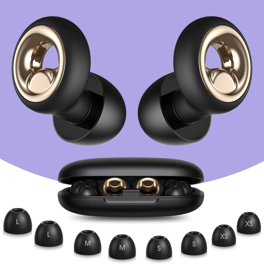 Vosaf Ear Plugs for Sleeping Noise Cancelling, 60dB Silicone Ear Plugs for Noise Reduction, Reusable Sleeping Earplugs for Snoring, Concert & Shooting Ear Protection with 8 Eartips(Charcoal)