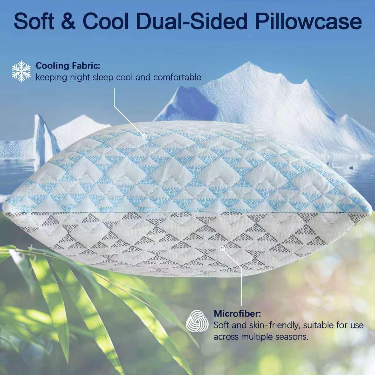 Yawnhug Cooling Shredded Memory Foam Pillows: Adjustable Bed Pillows for Hot Sleeping, King Size Set of 2, Customizable Loft & Firm Support for Side Back Stomach Sleepers