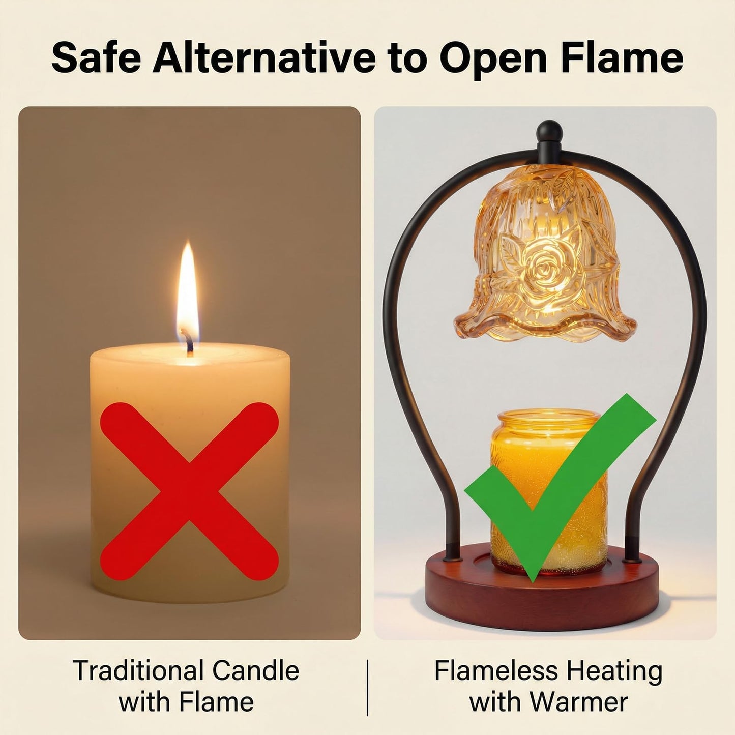 ZQPBLED Candle Warmer Lamp with Timer and Dimmer,Dimmable Candle Warmer for Jar Candles,Wax Melt Warmer for Jar Candles with 2 Bulbs,Birthday Gifts for Women Mom, New Home Decor