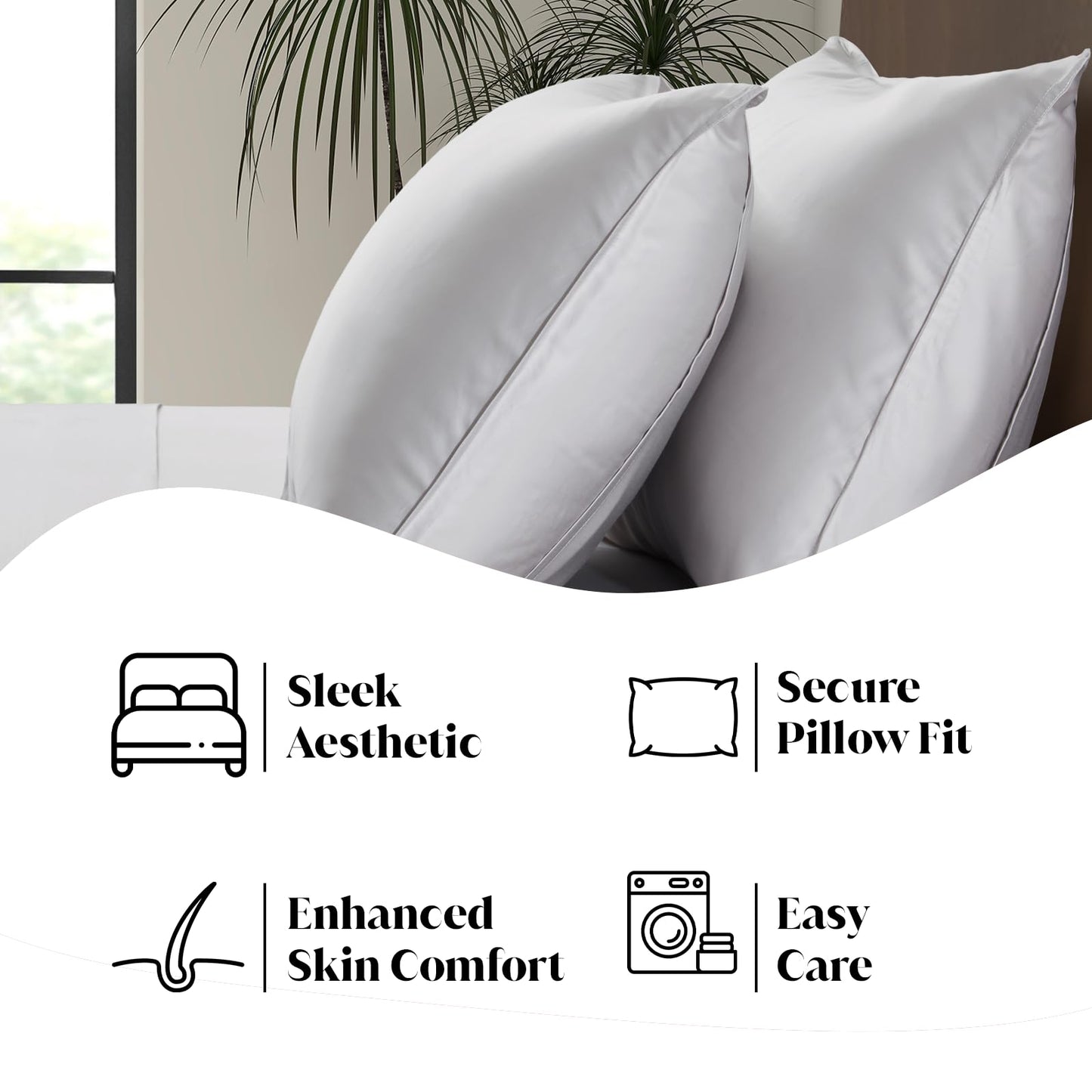 Luxury Bamboo Market | King Size Bed Sheet Set | 100% Viscose Made from Bamboo | Organically Grown | Ultra Soft | Cooling Sheets for Hot Sleepers | 17" Deep Pocket [Dove Grey]