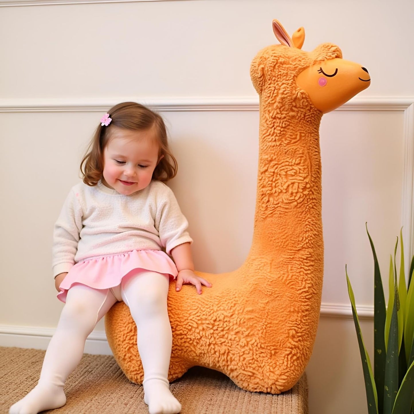 Ryttir 29.5 Inch 15% Chubbier Large Llama Stuffed Animal, Soft Alpaca Plush Toy Body Pillow for Kids & Adults - Ideal Cuddly Gift & Room Decoration