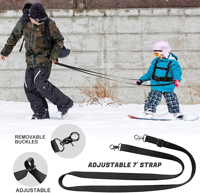 Odoland Kids Ski Snowboard Training Harness Toddler Skiing Harness with Removable Leash Speed Control Teaching for Beginners