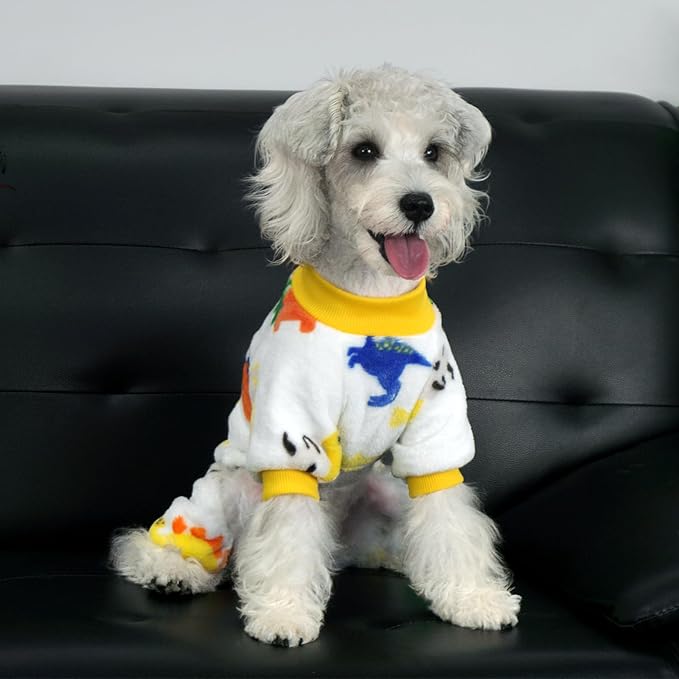 XPUDAC Dog Pajamas Fleece Dog Sweaters for Small Medium Dogs Girl Boy Soft Warm Pet Clothes for Doggie Winter Christmas(X-Small)
