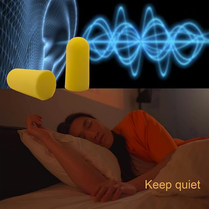 Fan Wu Soft Foam Earplugs 50 Pairs – 32dB Noise Reduction for Sleeping, Travel & Work | Slow Rebound Comfort Fit | Latex-Free Hearing Protection | Purple Color | Standard Size