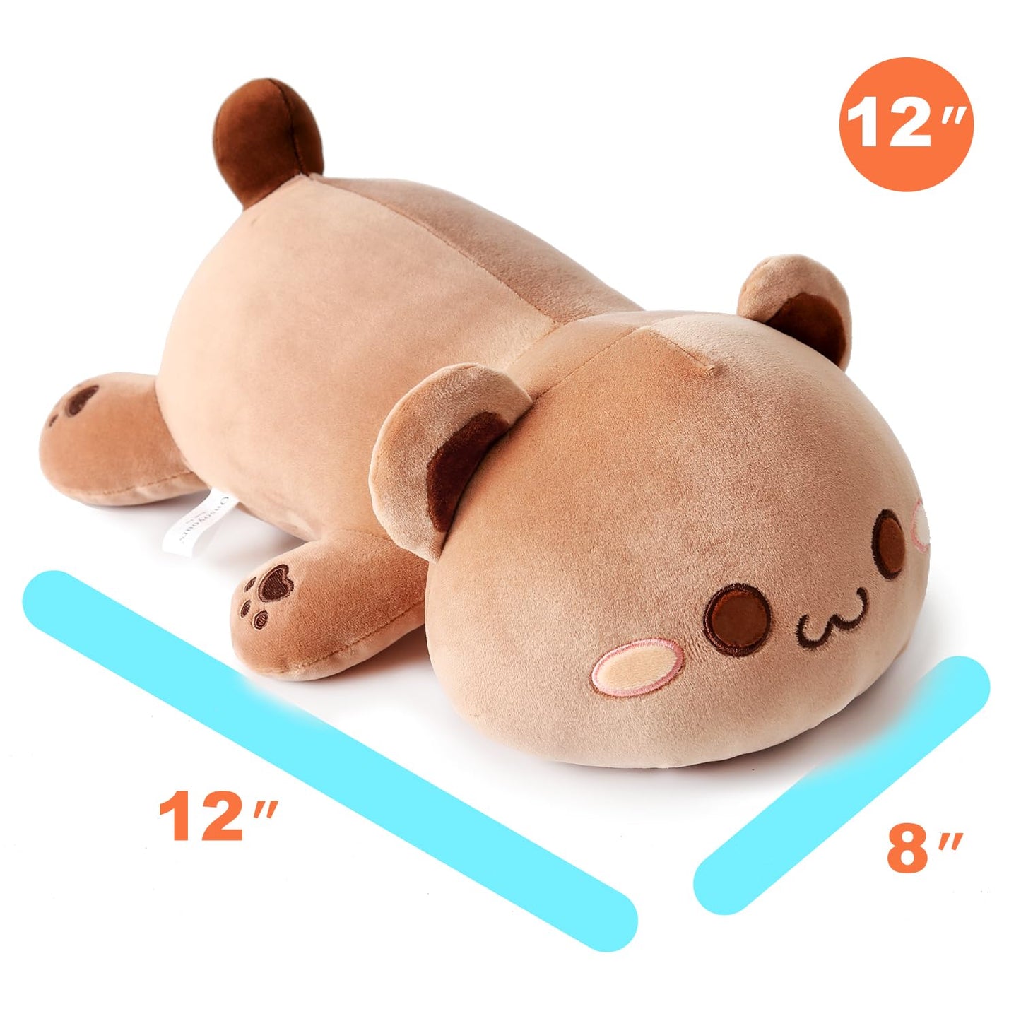 Onsoyours Cute Bear Plush Toy Stuffed Animal Bear Soft Anime Plush Pillow for Kids (Brown Bear, 12")