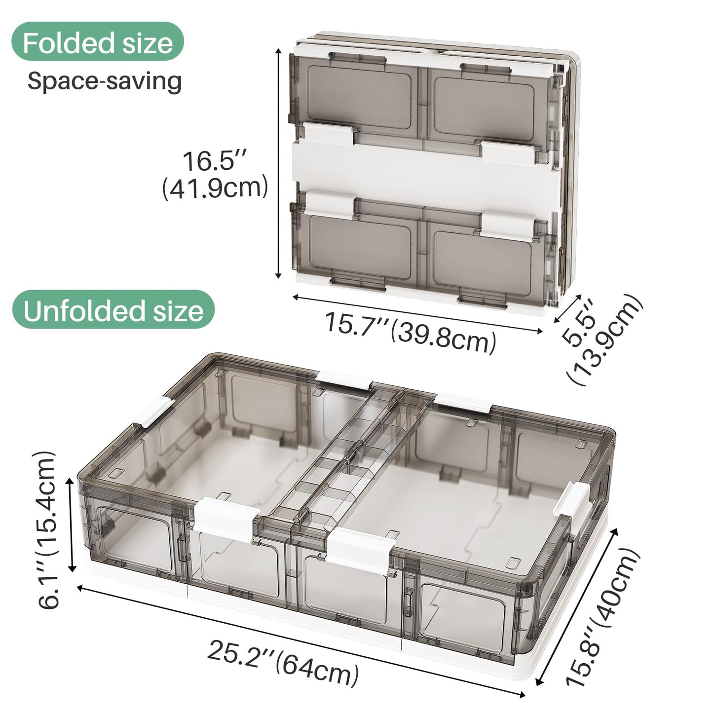 Kitstorack Clear Plastic Under Bed Storage Containers Bins with Lids and 8 Pre-installed Wheels,37.8 Qt, Rolling Foldable Flat Under Bed Organizer Boxes for Clothes Shoes Clothing Bedroom