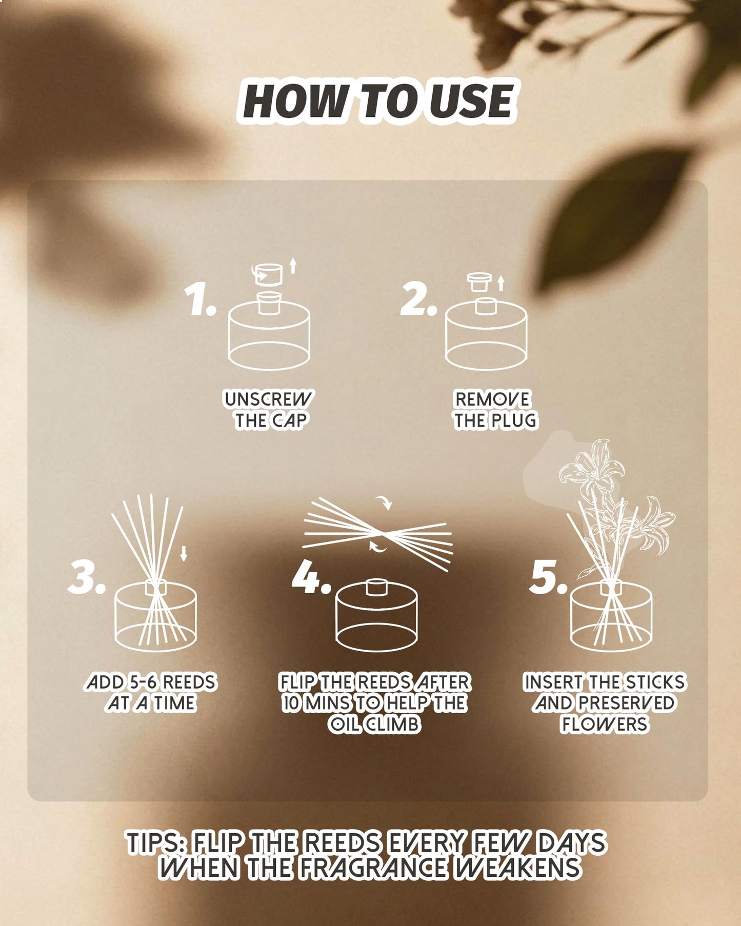 Airoomoil Reed Diffuser Set Eucalyptus & Lavender – 5 fl oz with 6 Reed Sticks, Long-Lasting Home Fragrance for Bathroom, Bedroom, Office, Yoga & Meditation – Flameless & Plug-Free, Ideal Gift