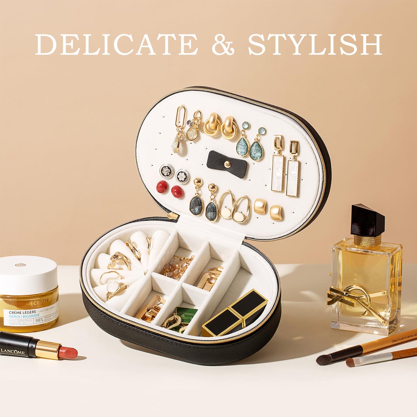 ProCase Jewelry Organizer Stand Bundle with Travel Jewelry Box