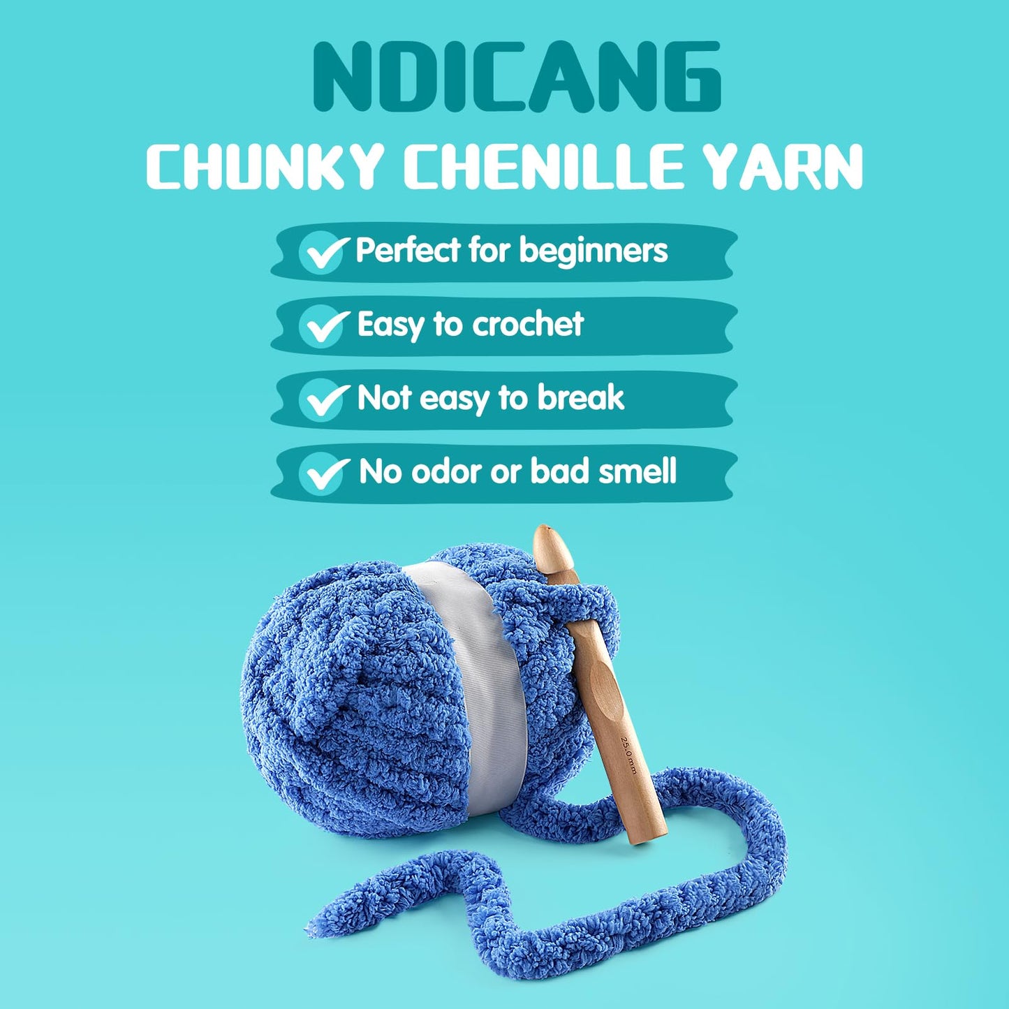 8 Pack Chunky Yarn for Hand Knitting - Chunky Chenille Blanket Yarn for Crocheting - Jumbo Fluffy Yarn for Crochet - Super Bulky Yarn 25 yds 7.7 oz Each Skein (Macaroon)