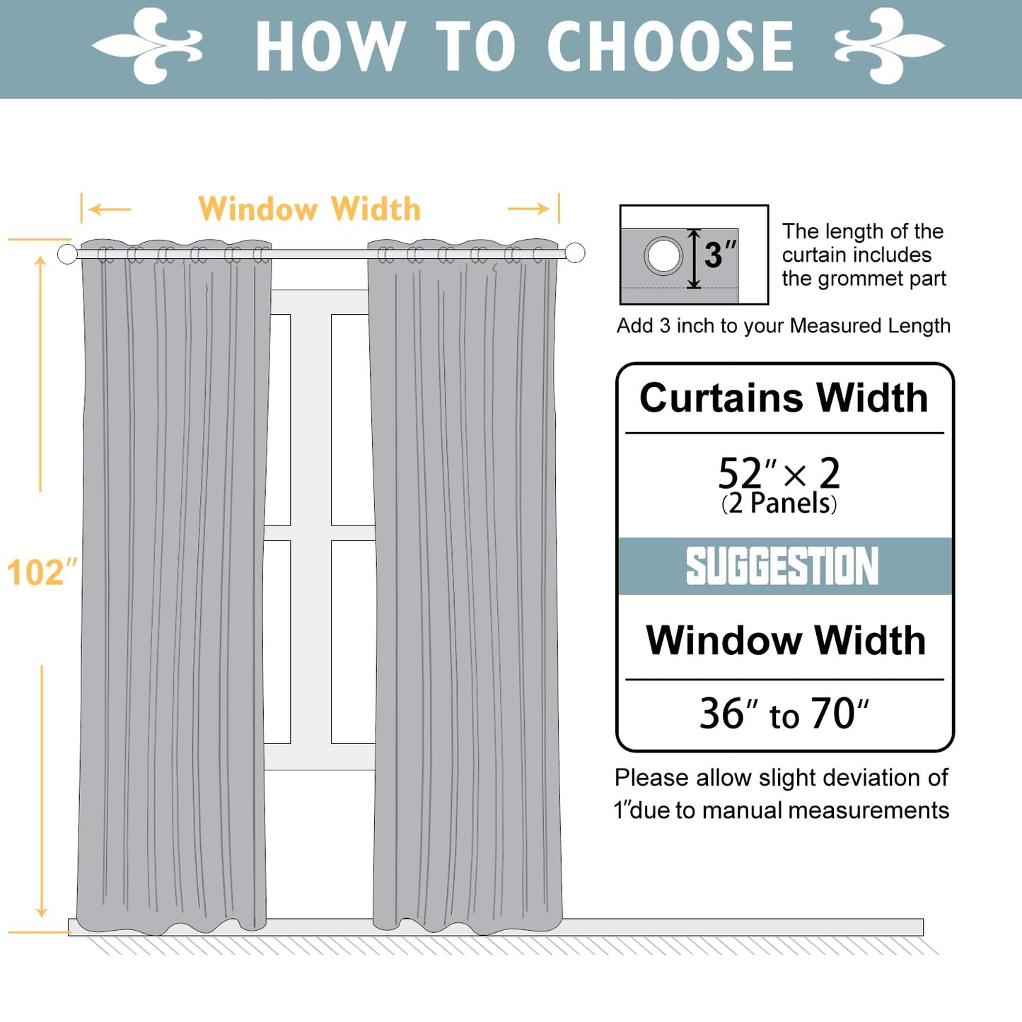 ChrisDowa White 100% Blackout Curtains 102 inch Long for Bedroom with Black Liner, 2 Thick Layers Total Blackout Thermal Insulated Grommet Window Curtains 2 Panels Set (Pure White, 52 x 102 Inch)