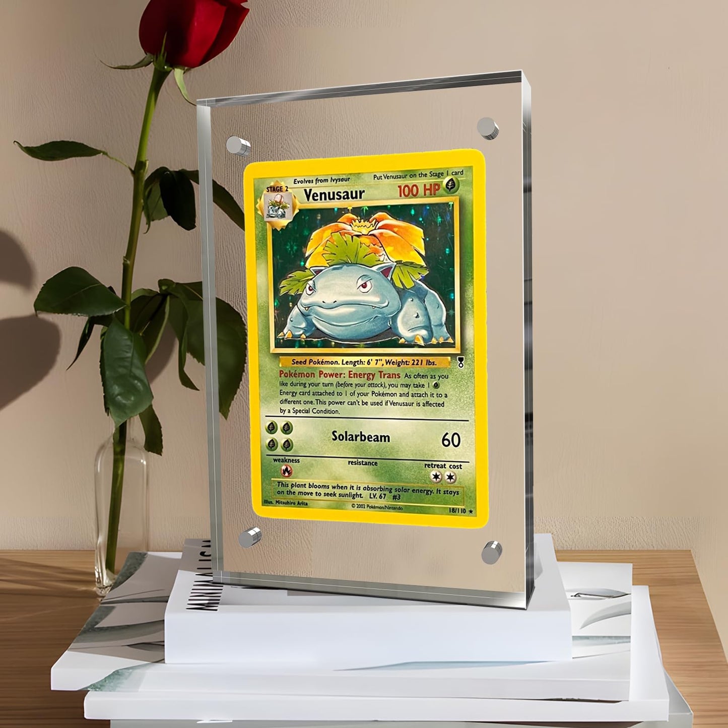 laapee 4x6 Inches Acrylic Picture Frames 5 Pack, Double Sided Magnetic Photo Frames,Free Standing on Desk or Table Clear Picture Frames