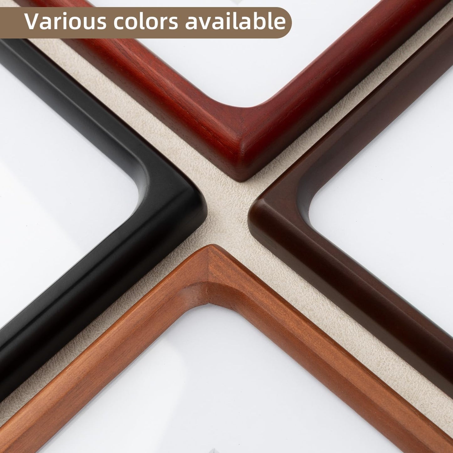 Golden State Art 4x6 Picture Frames - Brown Solid Wood with Glass, Rounded Corner 4 x 6 Picture Frame Matted to 3x5 Photos - Wall or Tabletop Decor Display