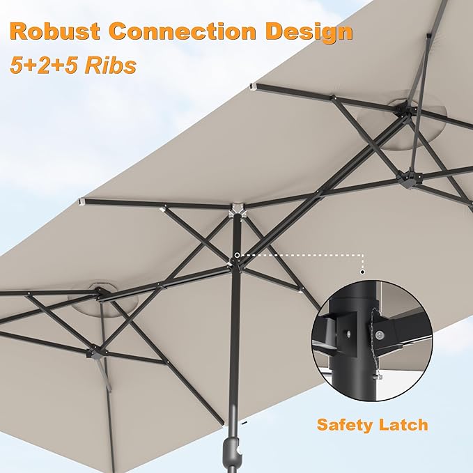 Kullavik 15FT Outdoor Patio Umbrella