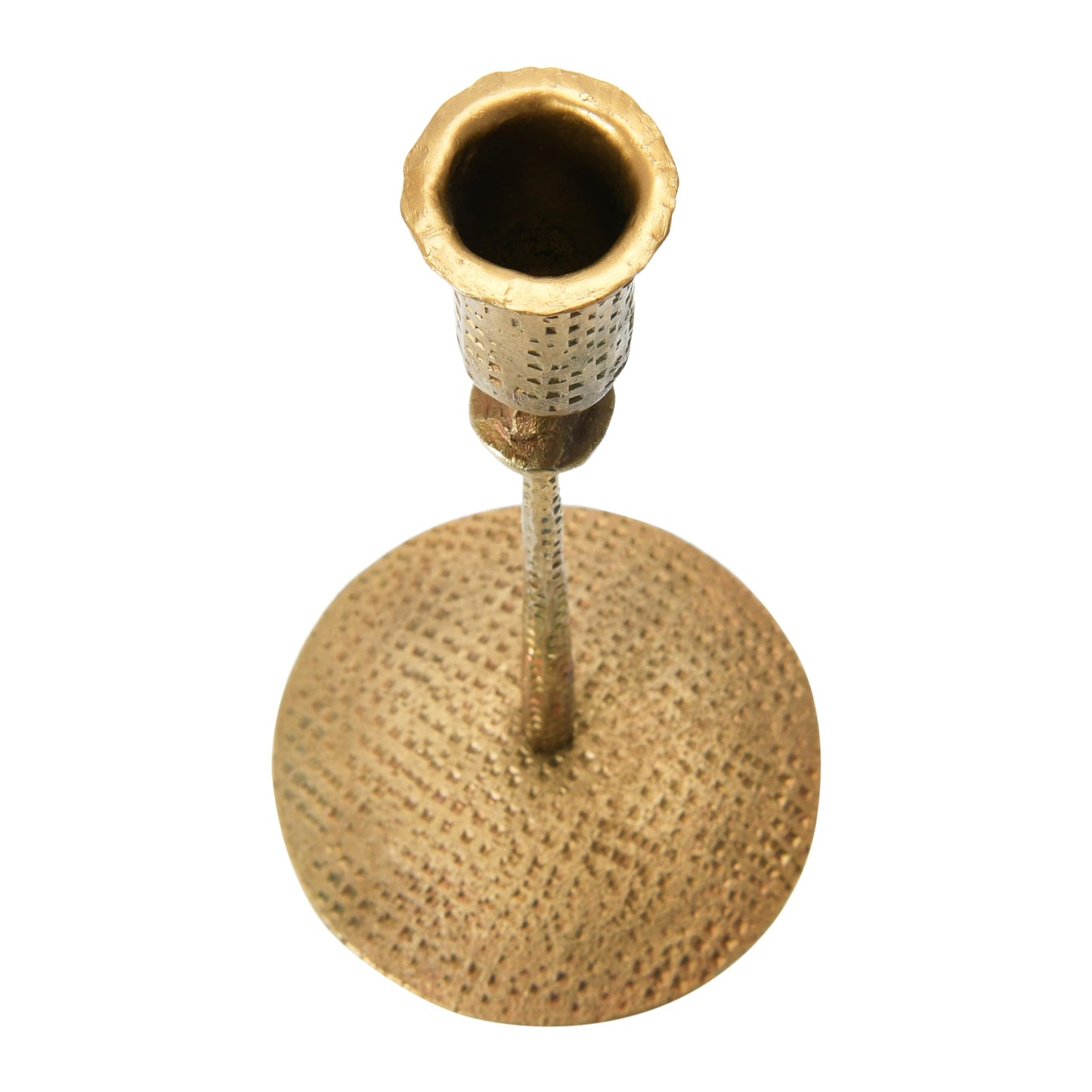Creative Co-Op Hand-Forged Hammered Metal Taper, Antique Brass Finish Candle Holder