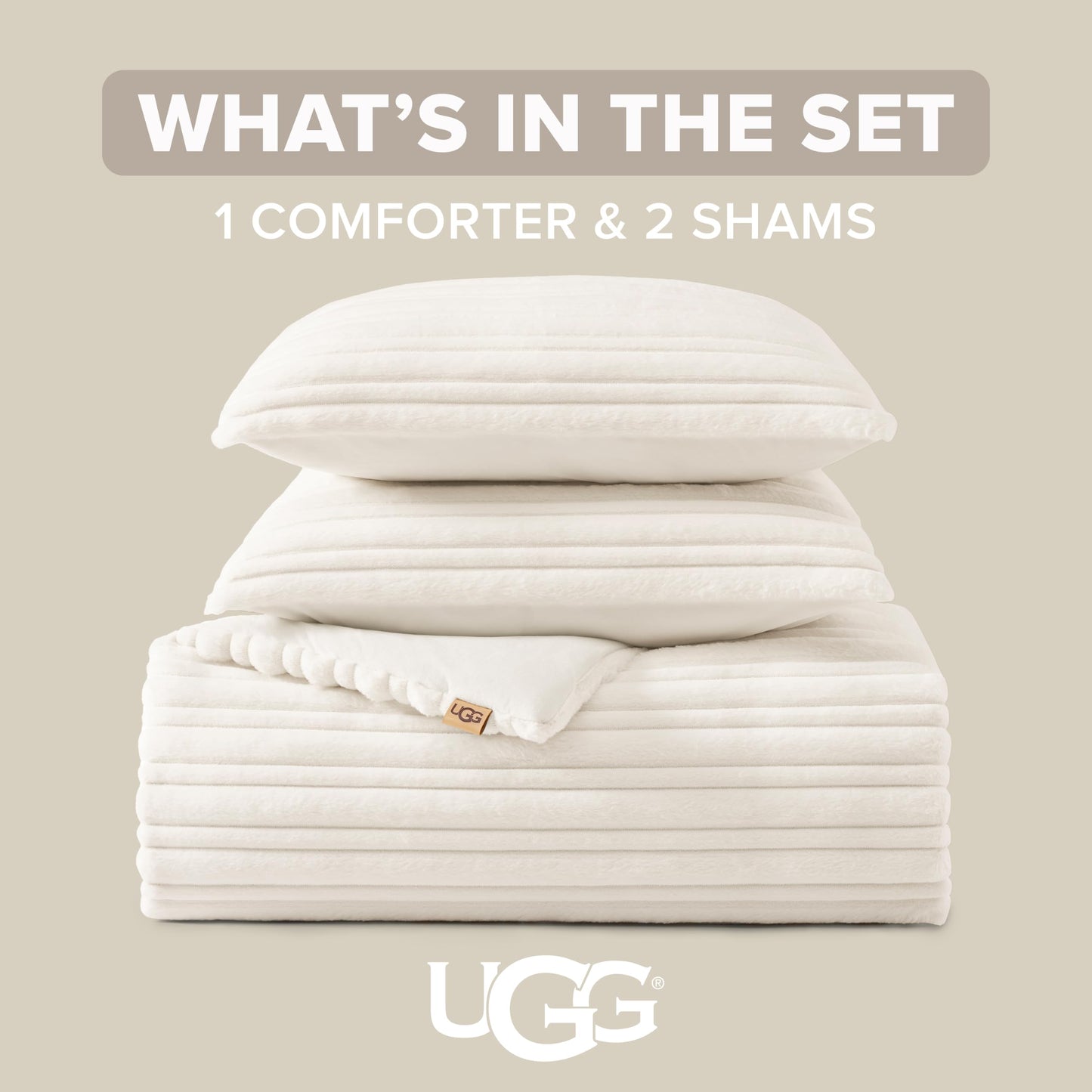 UGG Brinkley Full/Queen Comforter Set,Off White
