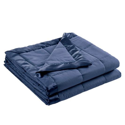 Madison Park Windom Down Alternative Blanket, Premium 3M Scotchgard Moisture Wicking Treatment, Lightweight and Soft Bed Cover For All Season, Satin Trim, Navy Twin